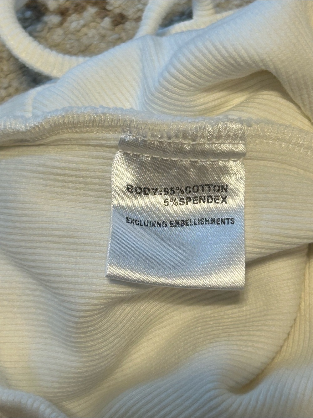 DISSH White Ribbed Drawstring Crop Top - Picture 5 of 5